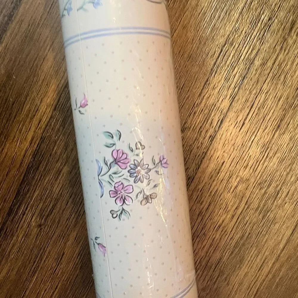 Wallpaper heart Blue Floral Prepasted 55.4 sqft New vintage flower sunworthy